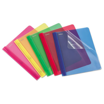 Oxford™ Translucent Poly Clear Front Report Cover, 3 Fastener, 0.5" Capacity, 11 X 8.5, Assorted, 25-box freeshipping - TVN Wholesale